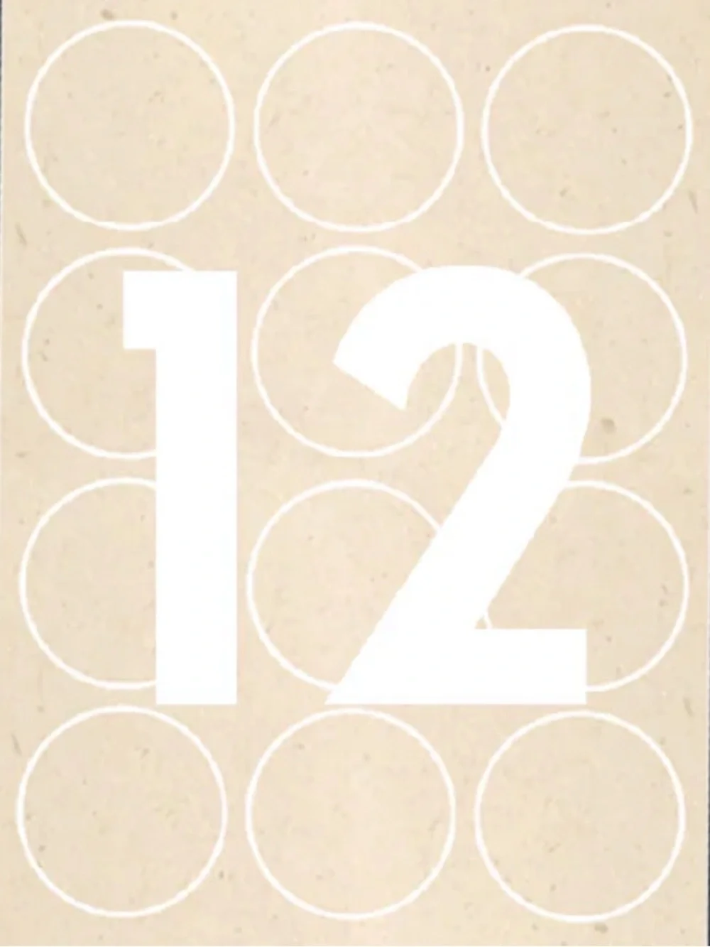 BULK Recycled Kraft Sticker Sheet with 12 stickers per sheet**